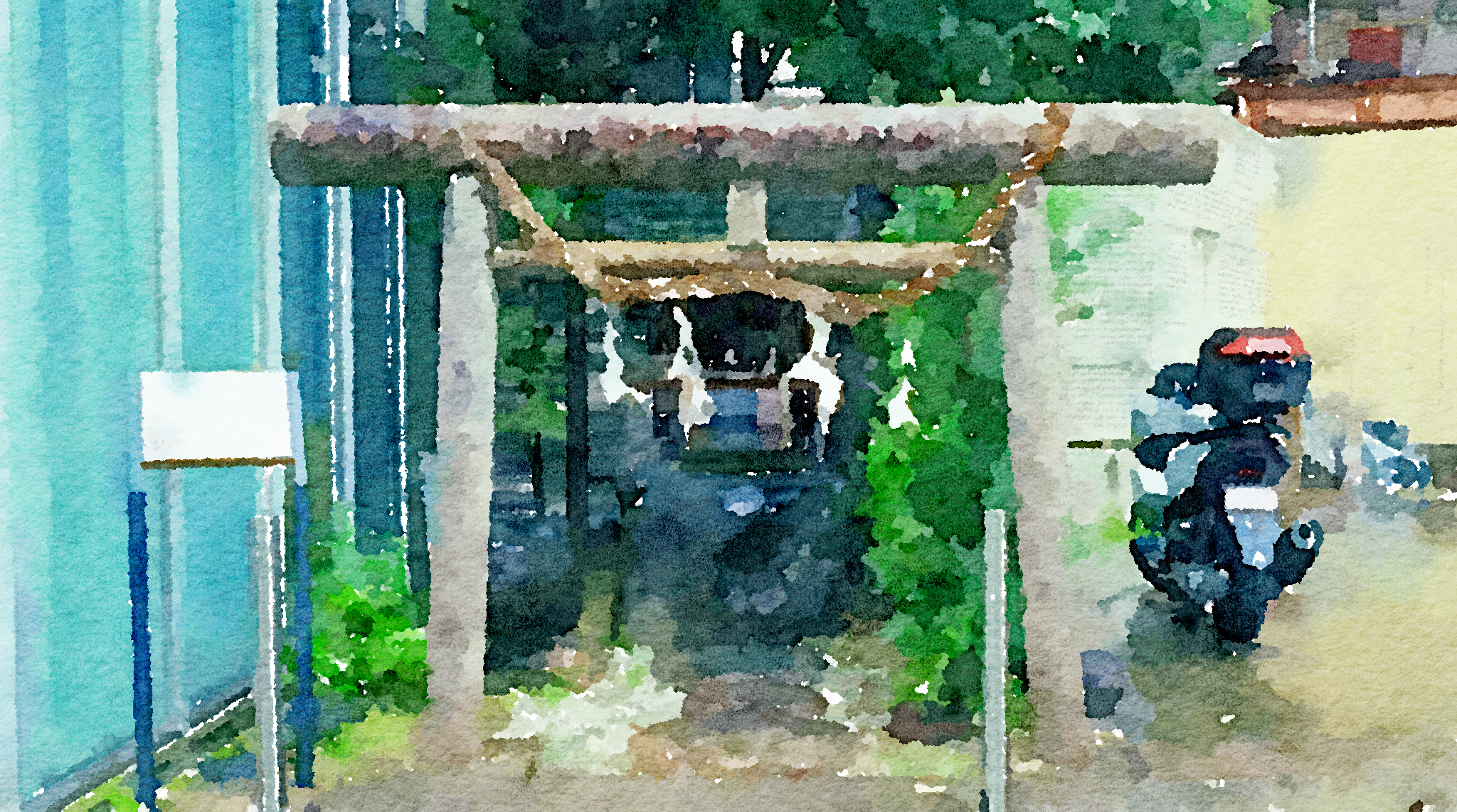 Watercolor Torii