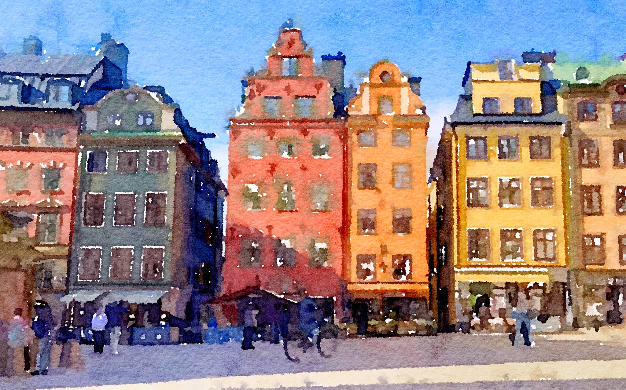 Stockholm in watercolor
